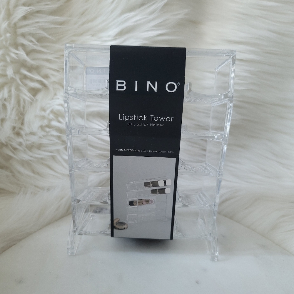 NEW BINO Clear Acrylic 20 Lipstick Tower Holder